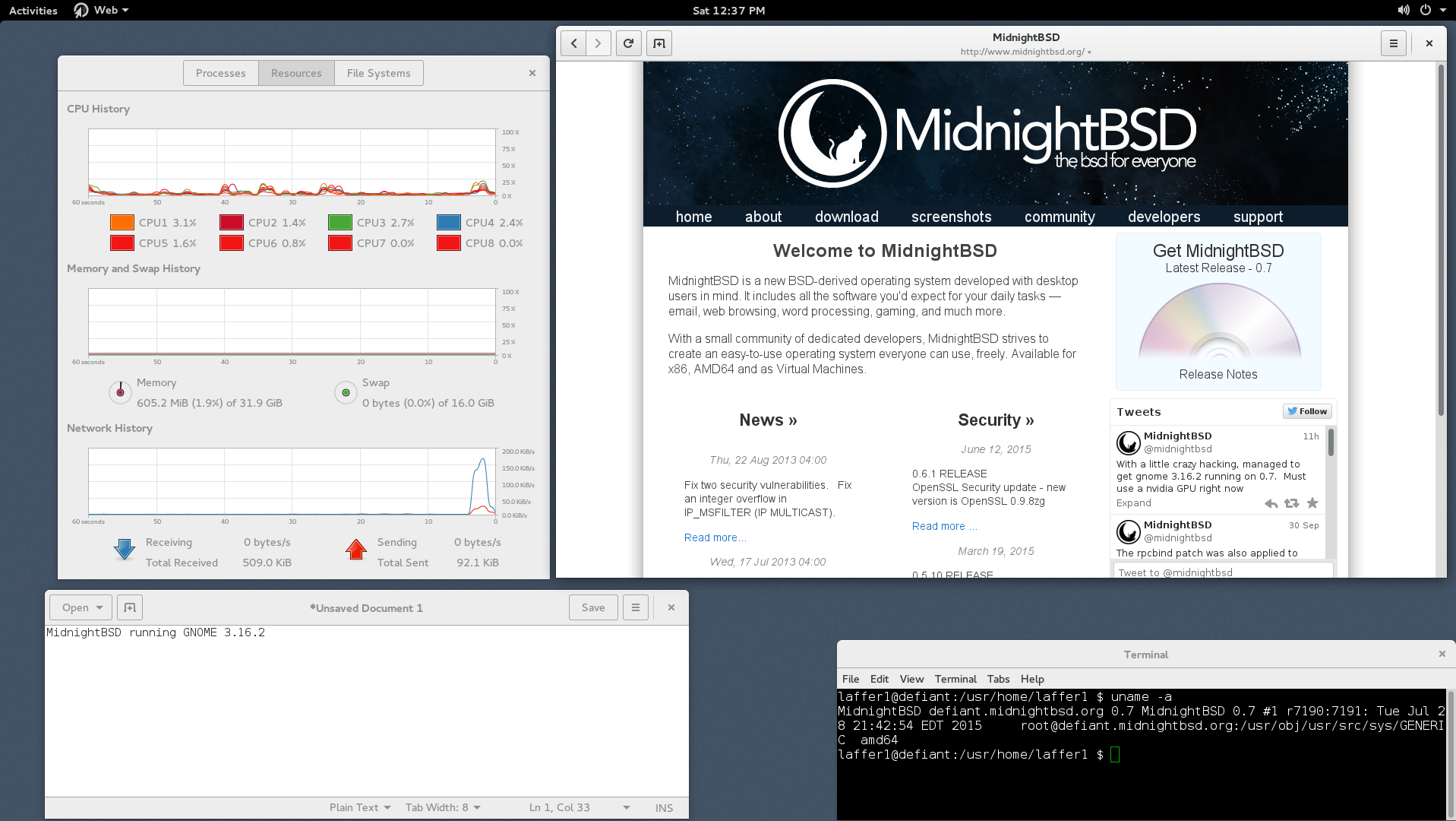 MidnightBSD screenshot 1