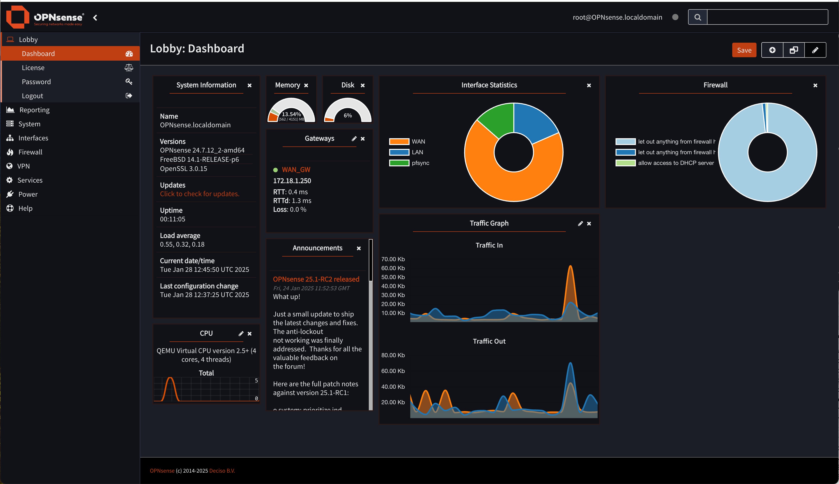 OPNsense screenshot 1